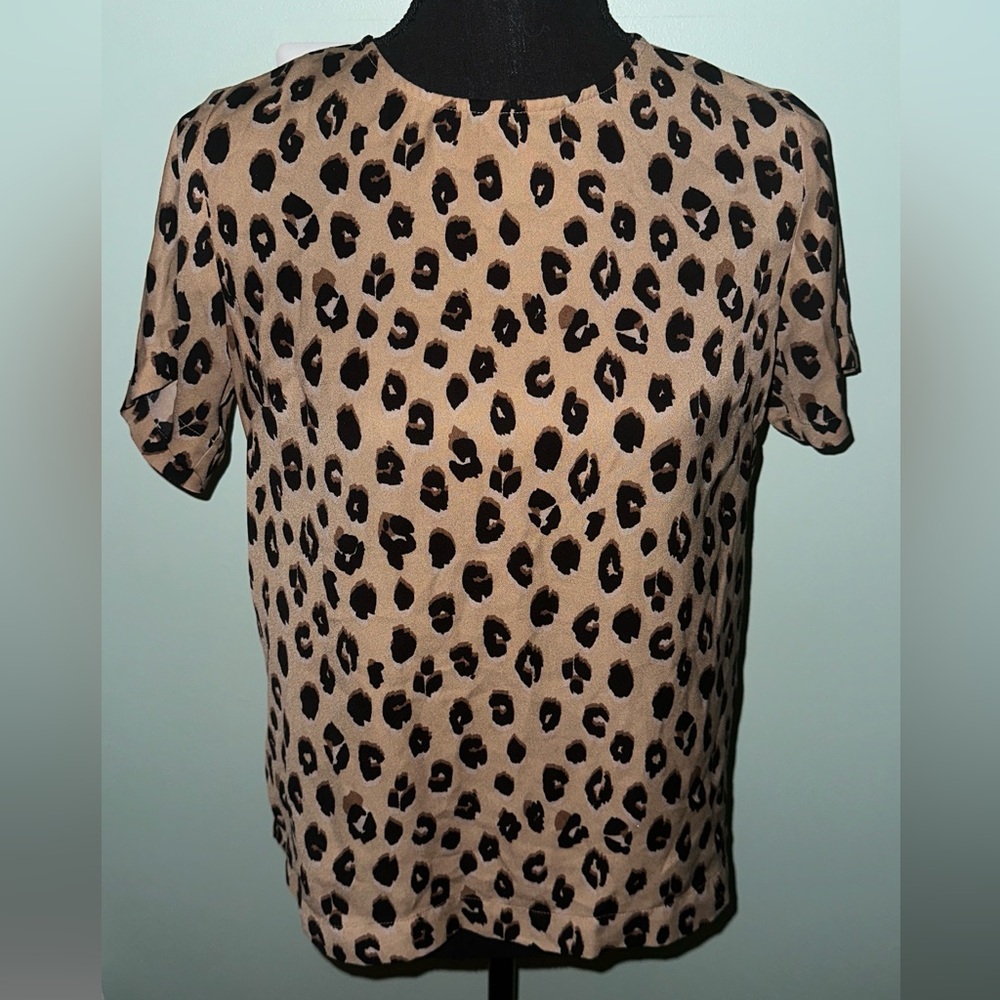 a new day Leopard Print Top - Tan and Black
